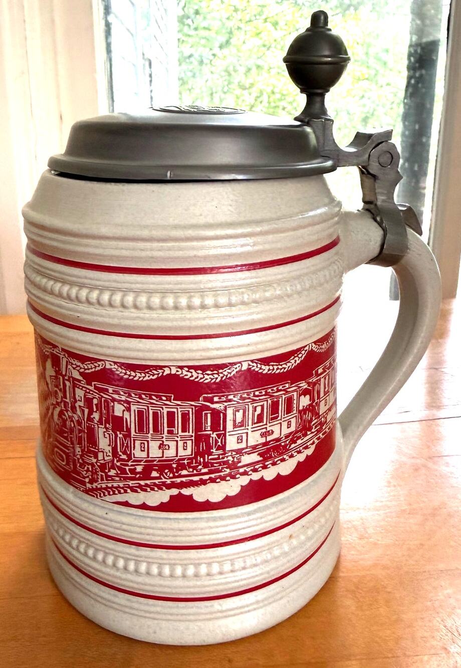 Vtg Rastal Lehmann Gross Bahn Train Beer Stein 1986 LGB 8020 Pewter Collectible